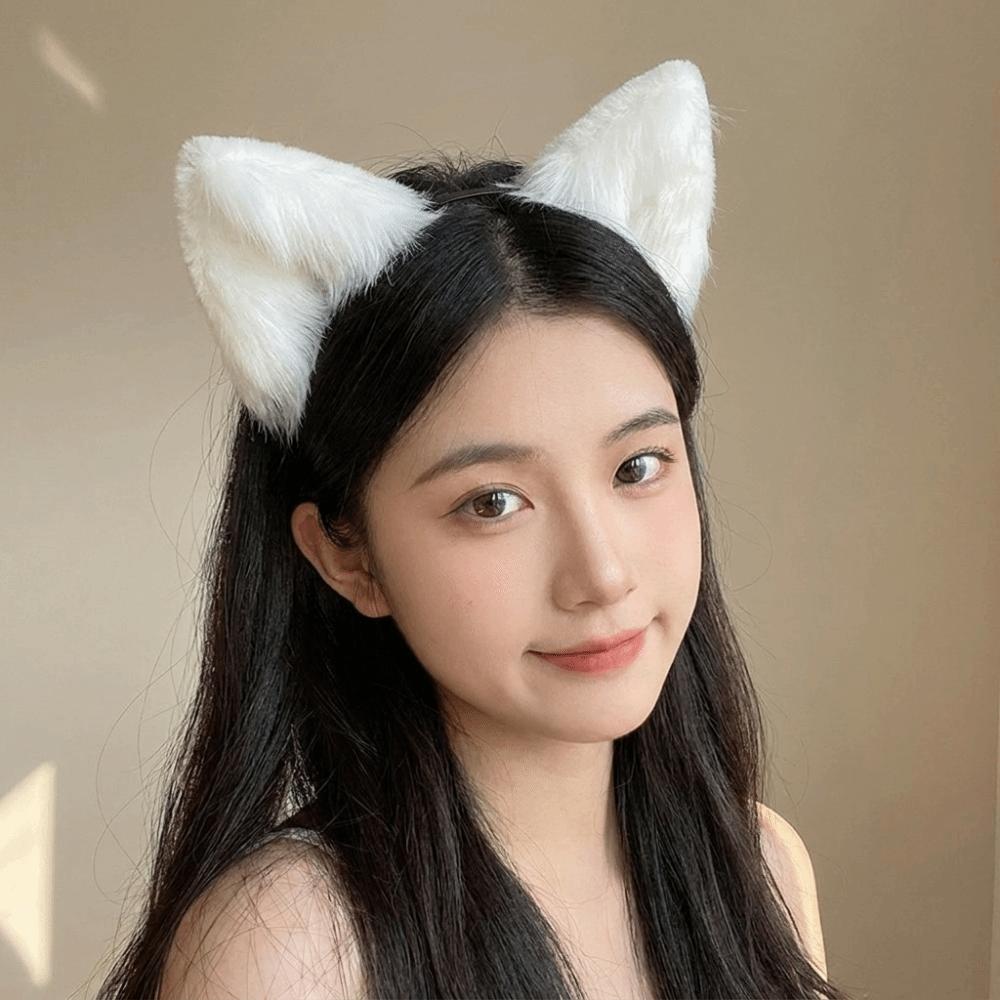 Artificial Gothic Headband Animal Lolita Ears Headwear Practical Cat Ears Headband  Photo