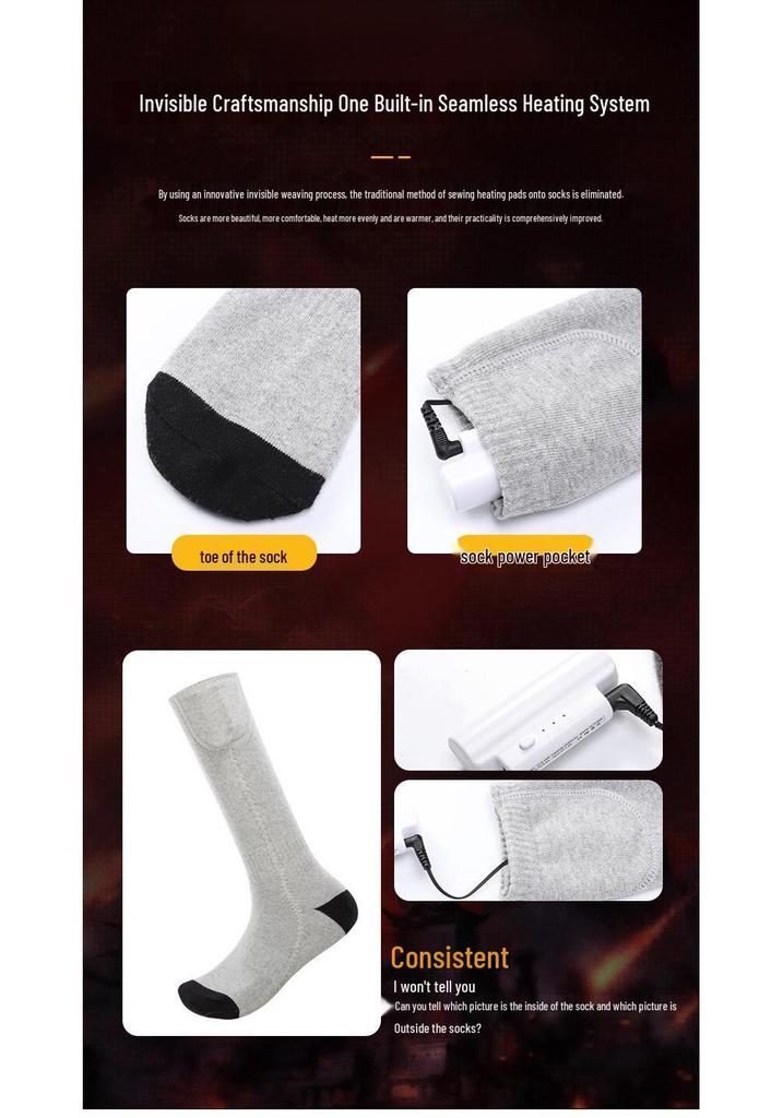 2026 USB Electric Heated Socks for Men & Women - Ideal for Outdoor Skiing & Mountaineering