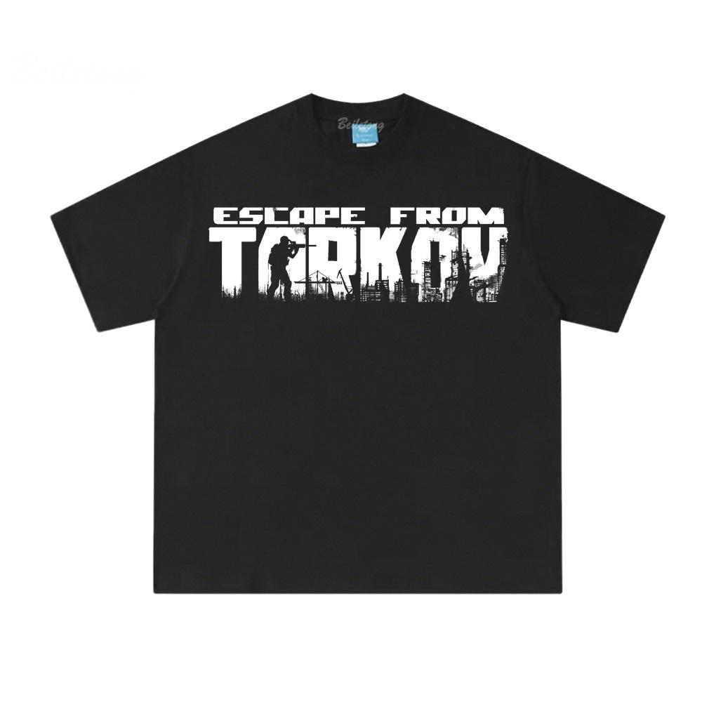 

Shooting Game Escape From Tarkov Tee 100% Cotton Game Print Round Neck T Shirt Summer High Quality T-shirt Comfortable Tops -... S разноцветный