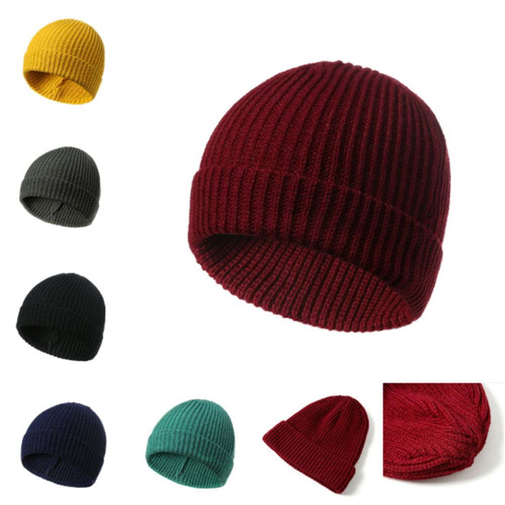 Outdoor Unisex Warm Cap Delicate Stripe Knitting Windproof Sports Knit Hats