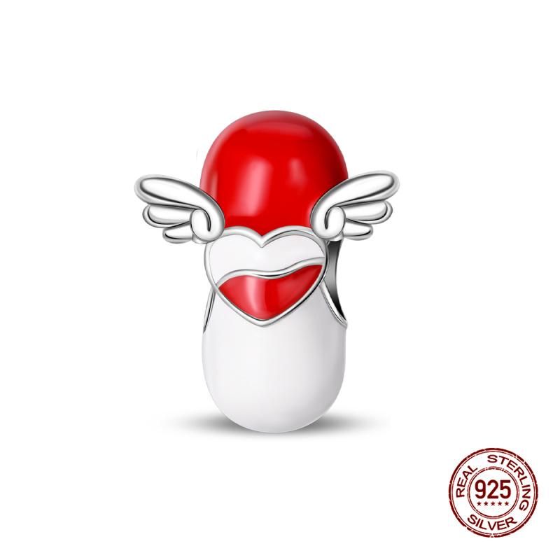 New In Medical Care Series-Medical Box Heart Charms Beads Fit 3Mm Original Bracelet Women Copper Fine Charms Jewelry Gifts