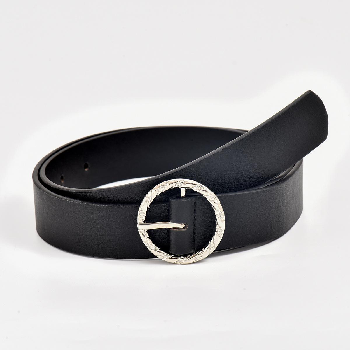 

Новый женский универсальный базовый ремень с круглой пряжкой и змеиным узором, из искусственной кожи ПУ 100cm