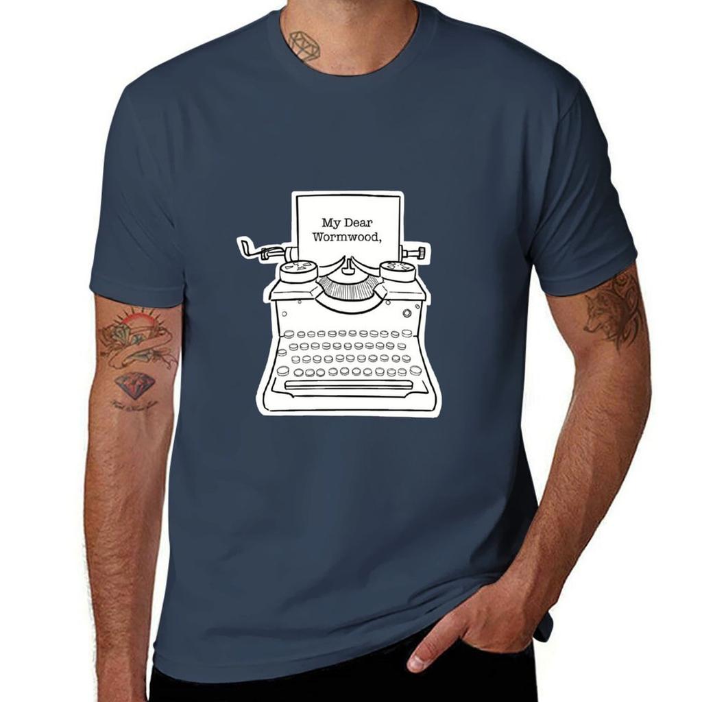 Screwtapes Typewriter Tshirt Soft Touch Basic Cotton Tshirt