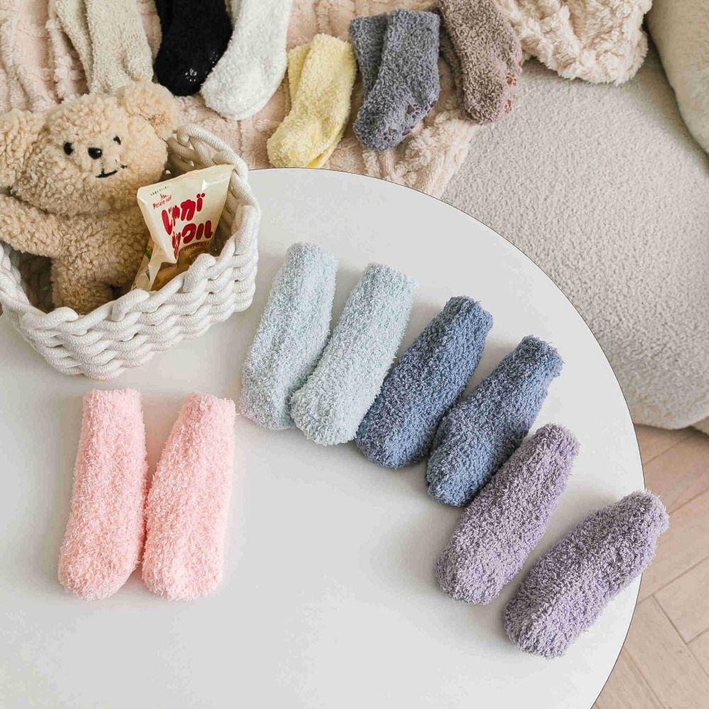 Thickening Infant Learning Walk Socks Korean Style Home Sleep Socks  Toddler