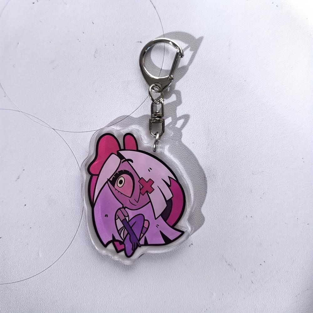 Anime Hazbin Hotel Figures Q Edition Acrylic Key Rings Fashion Anime Action Figure Collection Toys Bag Pendant Lovely Gift In Stock