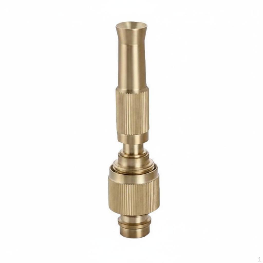Brass Water Universal Connector High Pressure Hose Nozzle Heavy Duty Adjustable Spray for