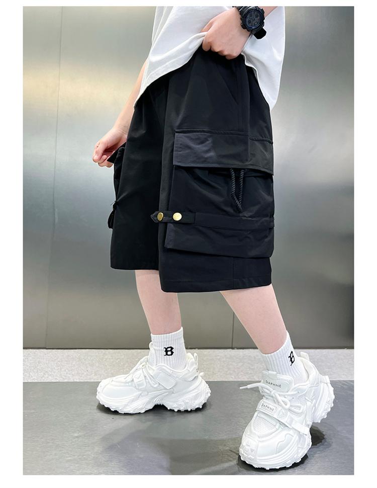 Boys' shorts, summer thin, 2026 new style, mid size children's stylish casual pants, children's summer workwear, five part pants trend