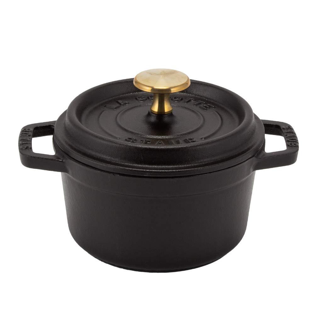 Staub Pico Round 1101425 Cocotte, 14cm, Black,