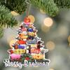 Acrylic Book Christmas Tree Pendant 2D Parrot  Christmas Tree Ornaments  Home