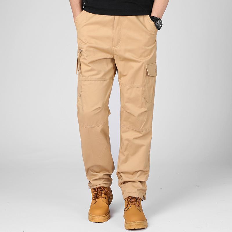 Men's Multi-Pocket Straight Casual Outdoor Pants for Autumn and Winter