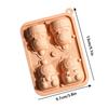 4 aufeinanderfolgende Capybara-förmige Silikonform Cartoon-Tier Schokoladenkuchenform Süßigkeitenpudding Eiswürfelbehälter Handgemachte Seifenform