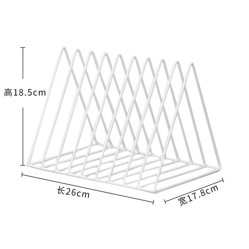 Bookshelf Rack Desktop Metal Book Block Office Newspapers Magazines Storage Scandinavian Decor  Holder Stand Golden Shelf
