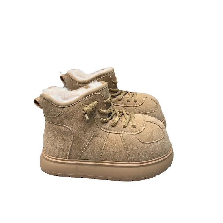 [Ushilai] Kapibara Big-headed Snow Boots for Women's 2025 Autumn and Winter New Thick-soled Heightening and Velvet Large Cotton Shoes