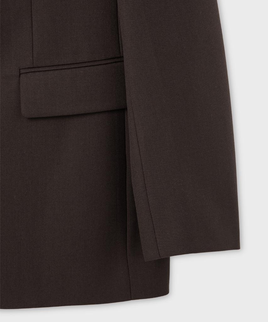 Nonblank Semi-Oversized Fit Blazer_Dark Brown