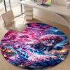 1pc Akaza  Print Round Carpet Chair Round Carpet Suitable for Bedroom Living Room Home Decorative Carpet