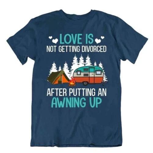 Camping Outdoor Trip T-Shirt Cool Gift Cute Funny Outdoor Fresh Love Awning XL