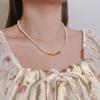 Shijia pearl necklace women's niche design sense fashion temperament collarbone chain neck chain sweater chain bead chain