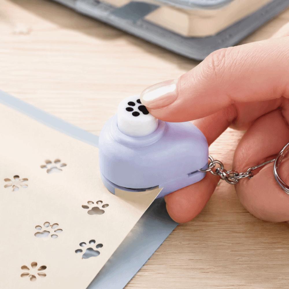 Mini Stamp Cutter with Keychain Embossing Machine DIY Tools Stamp Hole Puncher Card Making