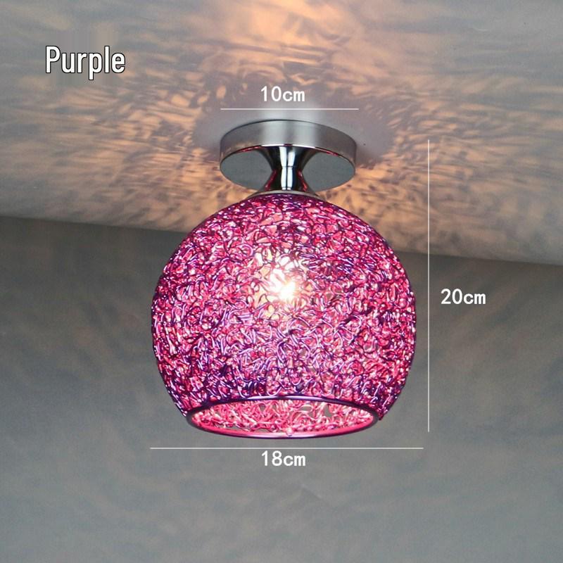 Colorful Nordic LED Ceiling Light for Bedroom, Balcony, or Aisle