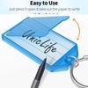 12-36Pcs Writable Folding Keychain Tags Reusable Name Identification Tags Plastic Key Tags & Blank Paper Keys Travel Accessories