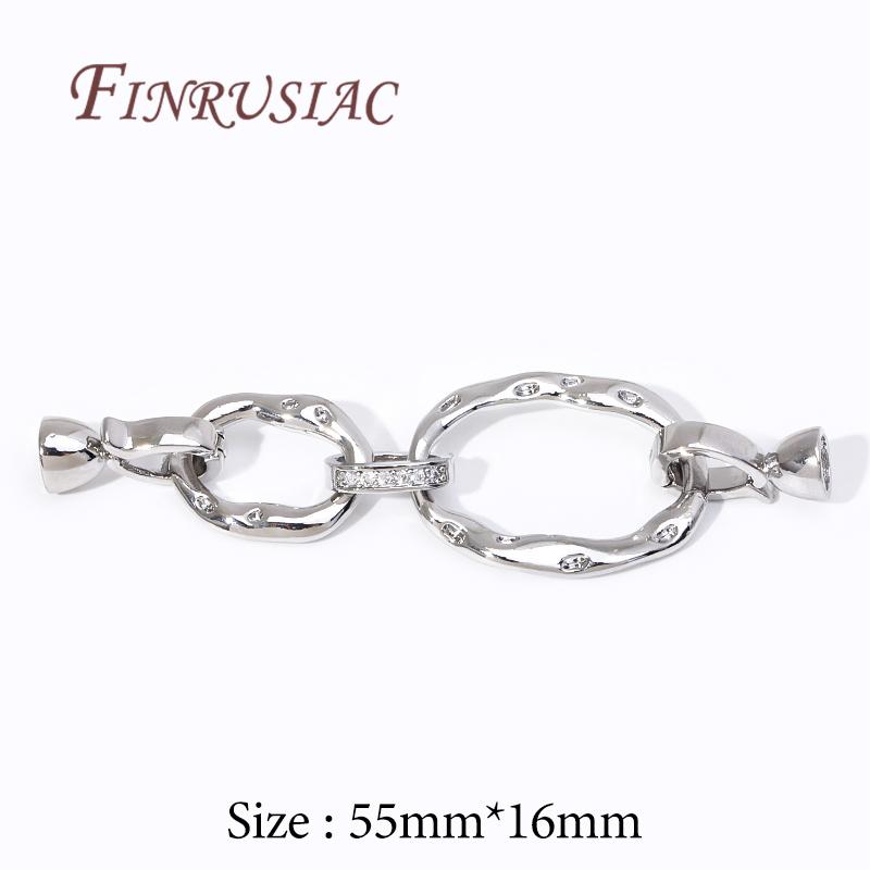 18K Gold Plated Connectors For Jewelry,Brass Zircon Clasps For Bracelets Accessories,DIY Jewelry Making Supplies,Pearl Clasp