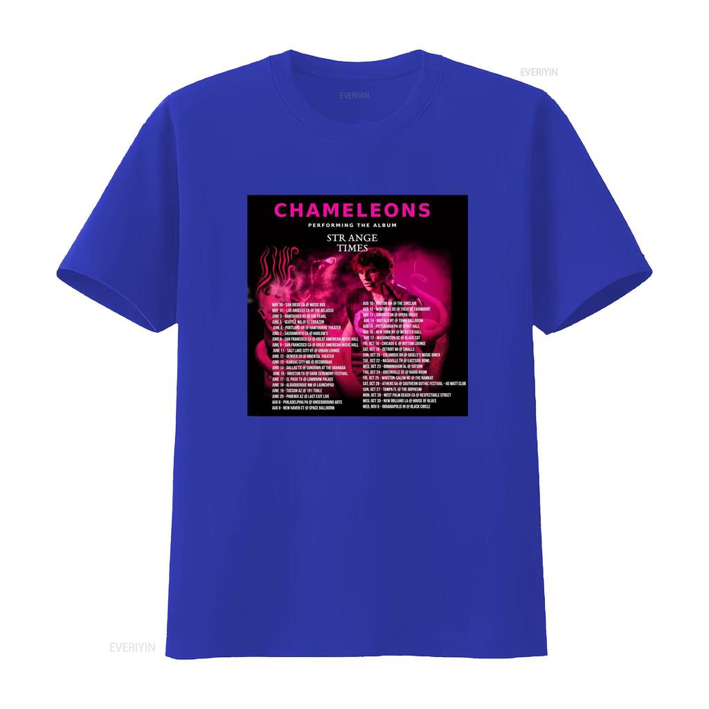 The Chameleons Nordamerika Tour Strange Times T-Shirt Größen S 5XL Rockband Konzert Merchandise Vintage Lässig