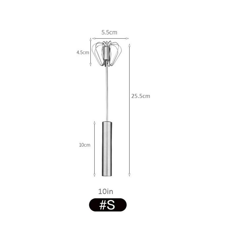 Semi-automatic Egg Beater Stainless Steel Egg Whisk Manual Hand Mixer Self Turning Egg Stirrer Kitchen Accessories Egg Tools