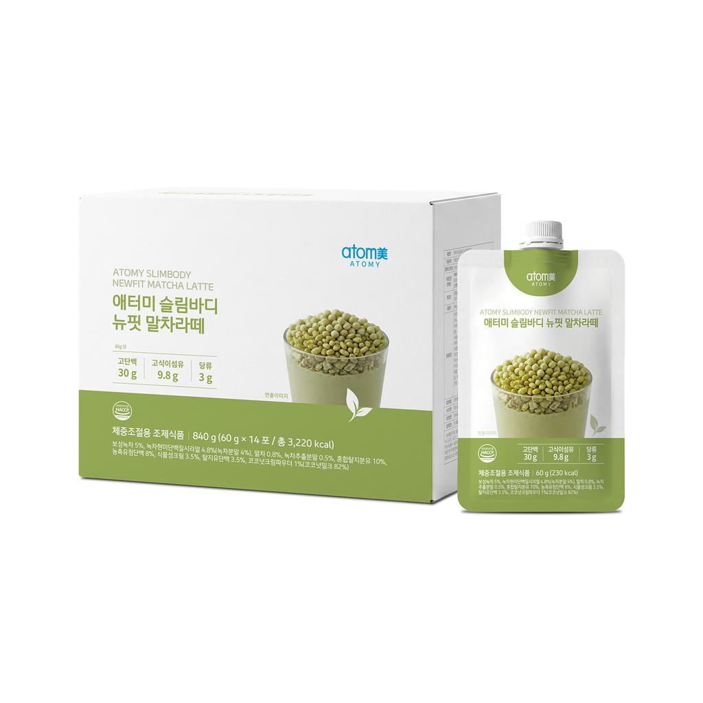 Atomy Slim Body New Fit Matcha Latte (60g, 14 packets)