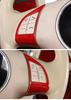 Hcilloend Interior Panel Steering Wheel Steering Wheel Frame Button Frame Steering Wheel Interior Custom Car Set for New Fiat 500 Cover, Sticker,