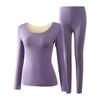 Women's Seamless Thermal Underwear Set - Round Neck, Autumn/Winter Warmth