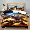 Car robots Battle 3PCS Bedding set,Ideal for 1pc Duvet Cover And 2pcs Pillowcases Perfect for Fan gift,Ideal for Bedroom, Dormitory