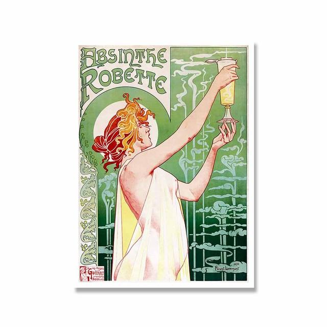 Retro Woman Alphonse Mucha Canvas Painting Nordic Art Poster Abstract Printmaking Museum Exhibition Mural Living Room Home Decor