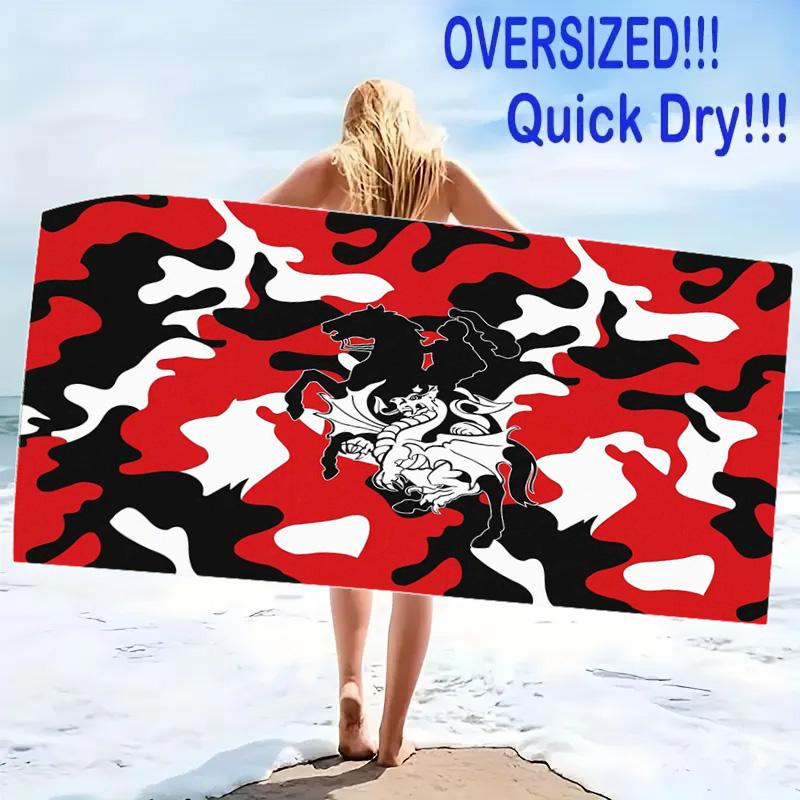 St George llawarra Print Beach Towel, Large Soft Quick Dry Towel for Beach Camping Swimming