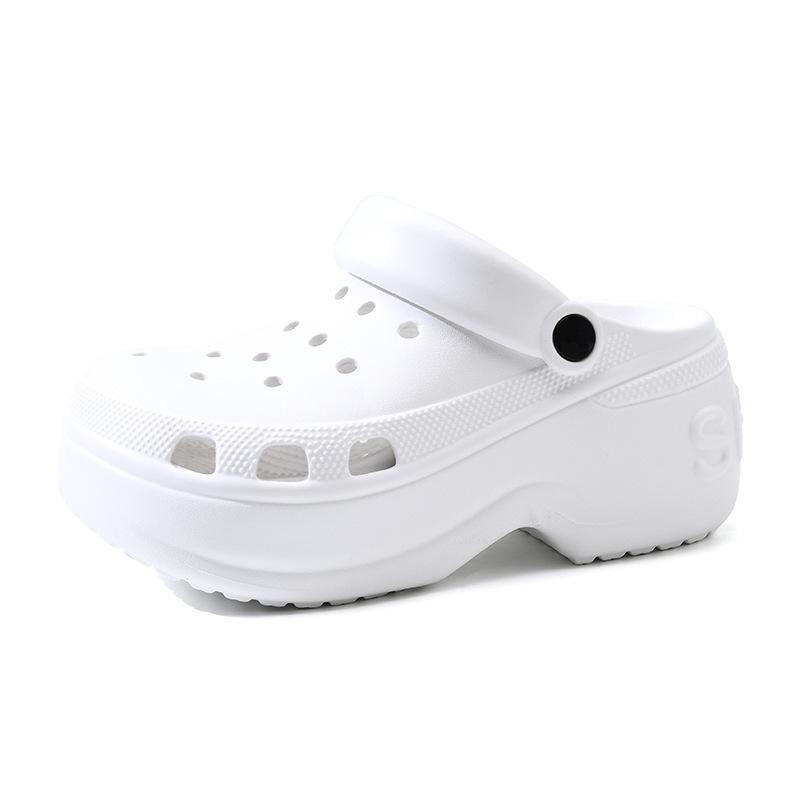 Height-increasing thick-soled hole shoes women's summer slippers, versatile EVA non-slip, breathable, wear-resistant