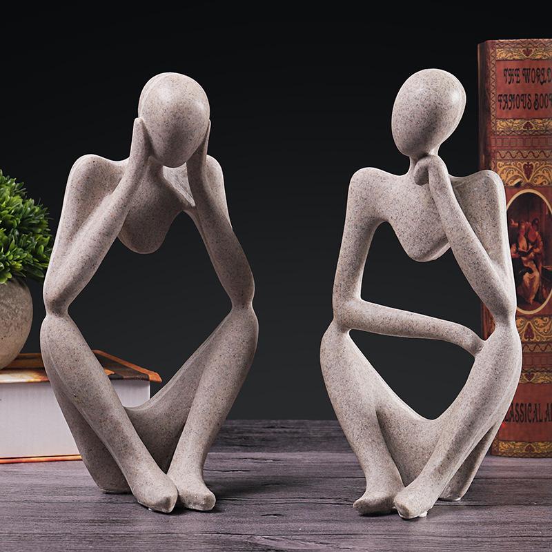 European Style Thinker Sculpture for Home and Living Room Decor
