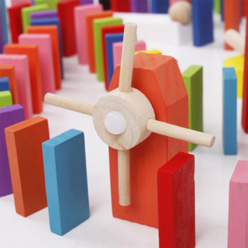 Neue Kinder 100 Stück Kinder Farbsortierung Regenbogen Holz Domino Bausteine Sets Frühe Helle Domino Spiele Lernspielzeug Geschenk