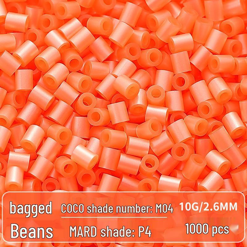 Clear Puzzled Beans Special Color Refill Pack, Black & White, 2.6mm Handmade DIY Fuse Beads Toy Set