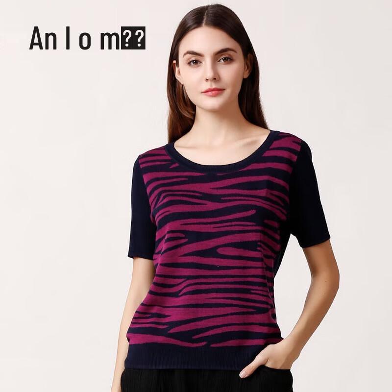 

Anlom Women s Short Sleeve Slim Fit Silk Knit Top 2XL