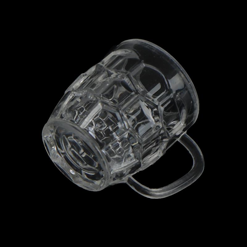 2Pcs 1:12 Dollhouse Mini Resin Wine Glass Simulation Drink Cup Model Toys