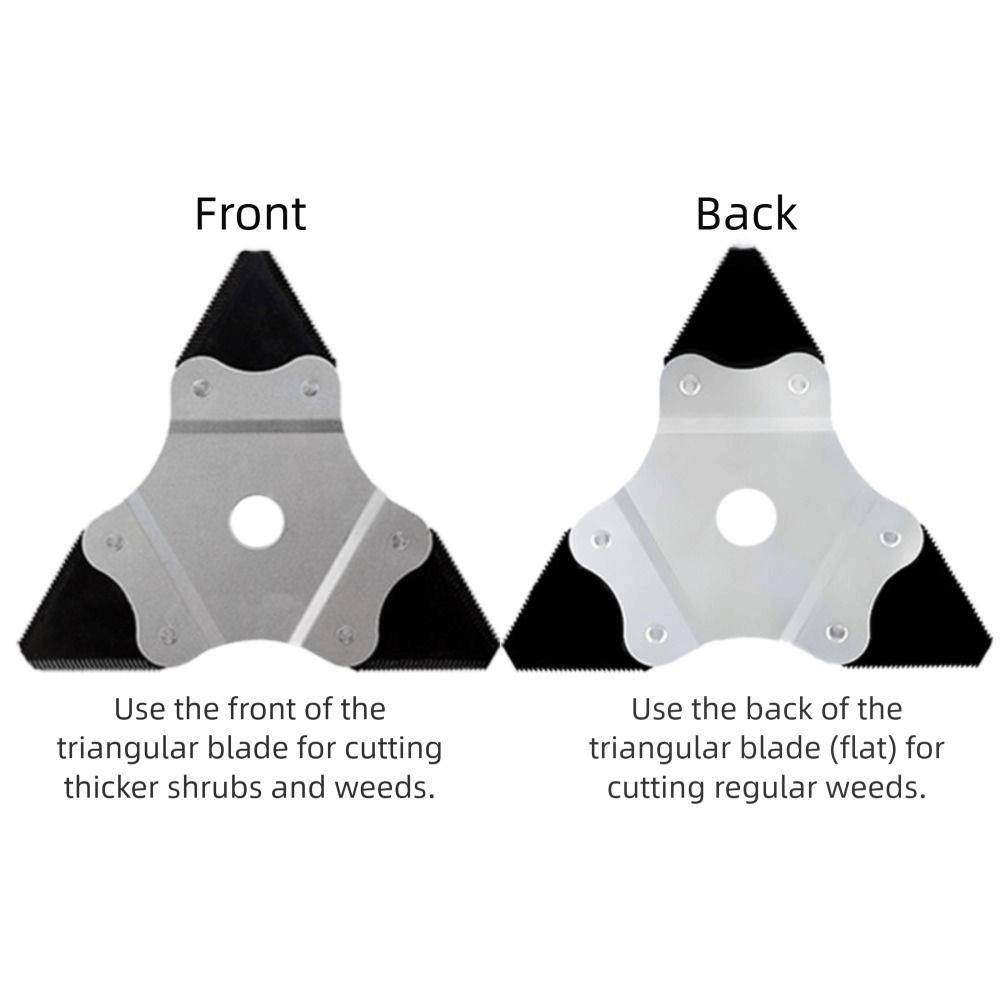 Manganese Steel Lawn Mower Blades Triangular Shape Double-sided Blades  Garden Maintenance