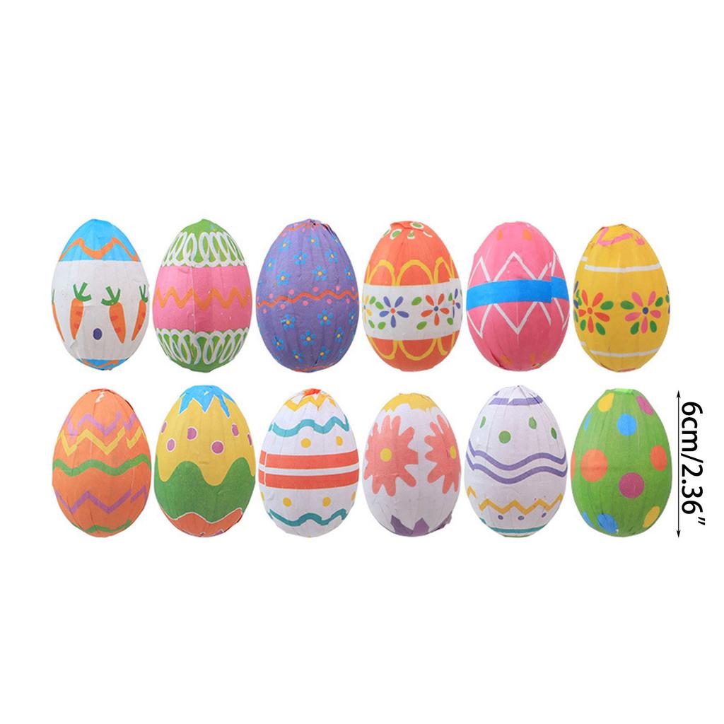 6pcs Easter Colorful Eggs Decoration Hanging Ornaments for Easter Tree Spring Party Supplies Home DIY Craft Kid Toy Gift