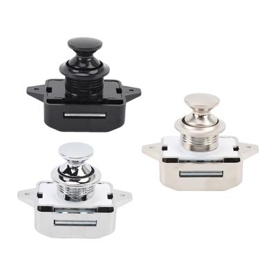 Cabinet Door Push Button  Zinc Alloy Exquisite Cupboard Door Knob  Lock for RV Motorhome Cabinet Door Knob  Lock