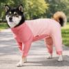 Soft Dog Jumpsuit Long Sleeves Dog Sterilization Suit Dog Four-Legged Pajamas  Spay Recovery