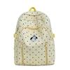 Dot Print Girls Backpack Junior High School Student Lightweight Schoolbag
