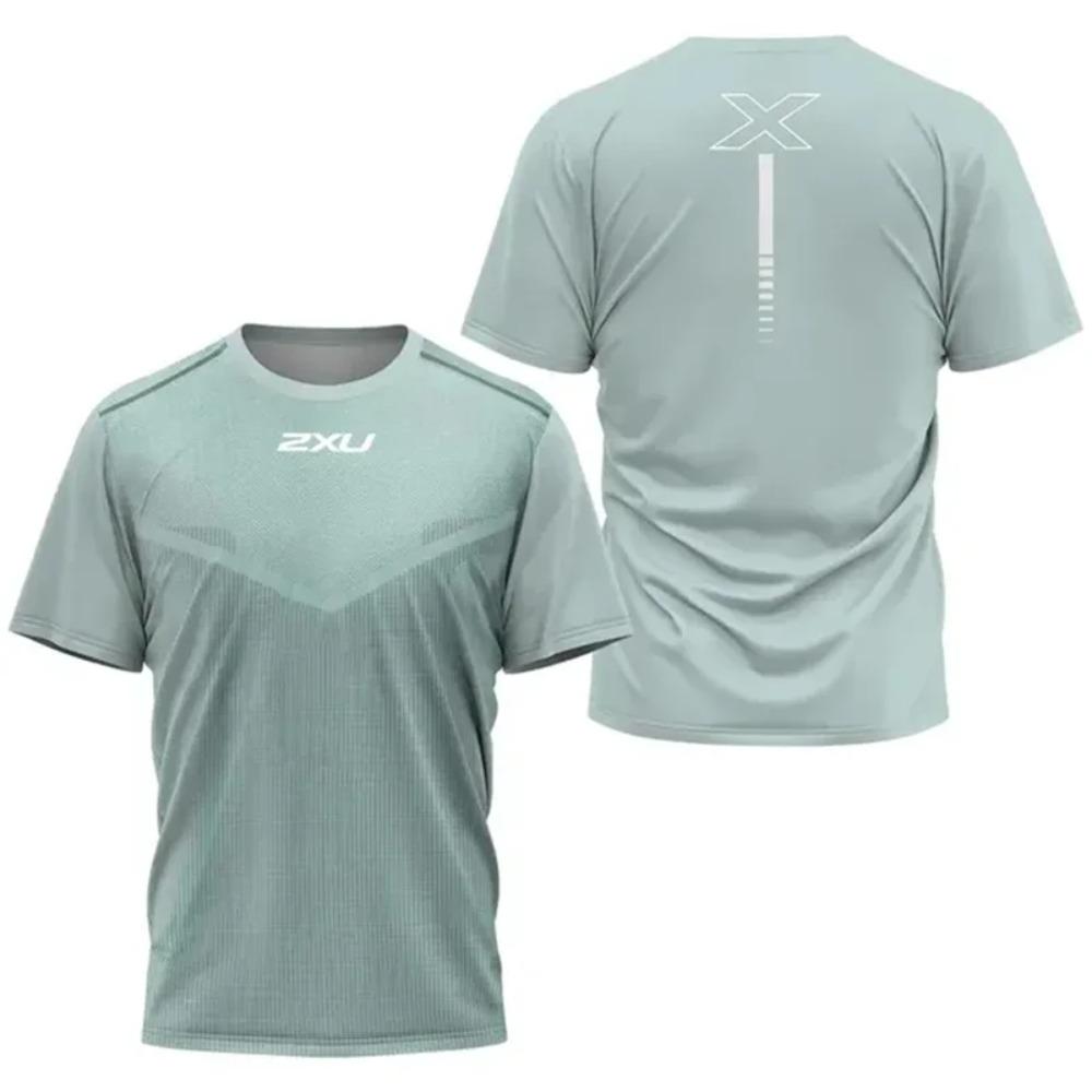 Men's Sports Quick Drying T-shirt 2XU Outdoor Fitness Training Wear Men's Tennis Breathable Short Sleeve Running Light Loose Top
