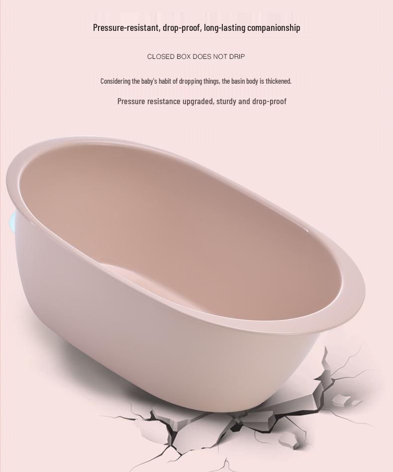 Large Oval Thickened Plastic Washbasin - Baby & Children's Bath or Laundry