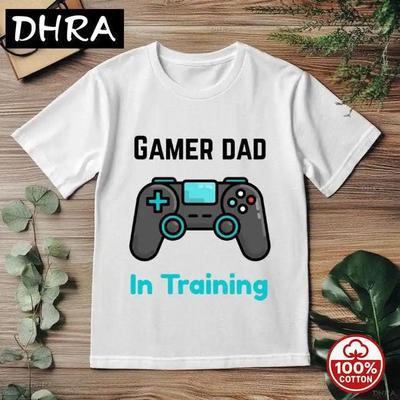 Gamer Dad TShirt Funny Gaming Tee Fathers Day Shirt Printed Daily Cotton Graphic Tees Female Tshirts Personalised TShirt