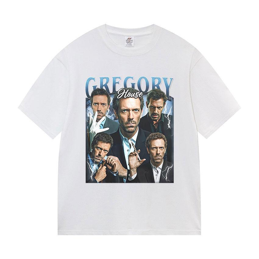 Dr Gregory House MD Funny Graphic T Shirt Unisexs Vintage Fashion Cotton Short Sleeve Tshirts Classic Fans Gift Clothing Tshirt