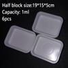 Small Portable Mini Watercolor Paint Box White/Transparent Color Square White Empty Plastic Paint Pan Multidimensional Plastic