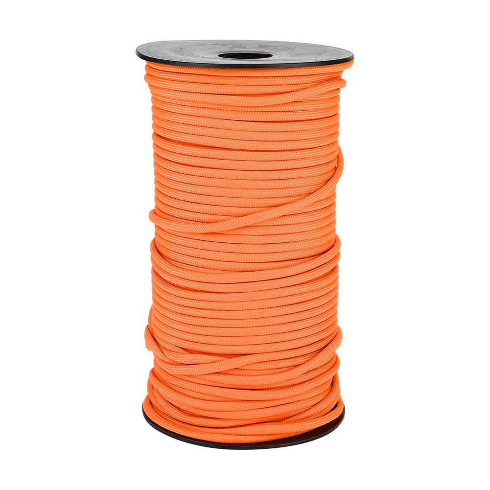 100m 9 Strands 4mm Heavy Duty Parachute Cord Lanyard String Cloth Line Camp Rope (Orange)